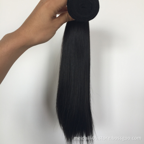 Best quality xuchang virgin Brazilian hair super double drawn straight human hair weft remy hair double drawn